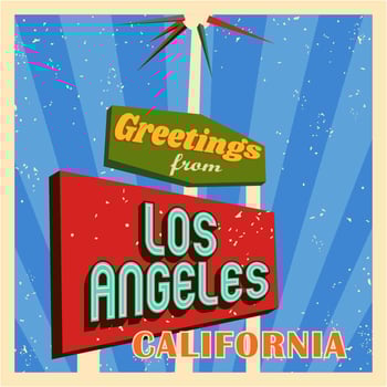 Vintage Los Angeles Typography vector
