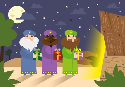 Befana Landscape Flat Illustration Vector