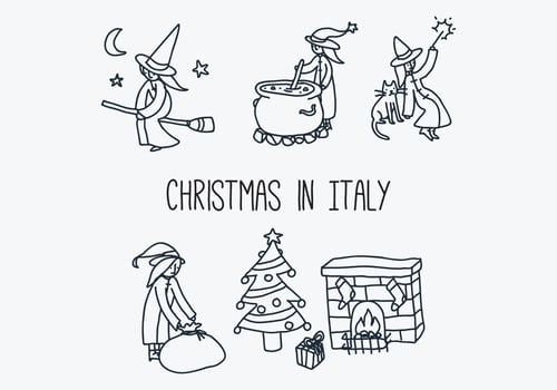 Christmas In Italy vector