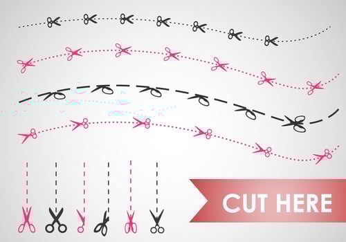 Cut Paper Template Set vector