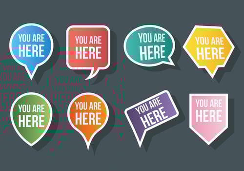 Free You Are Here Icons Vector