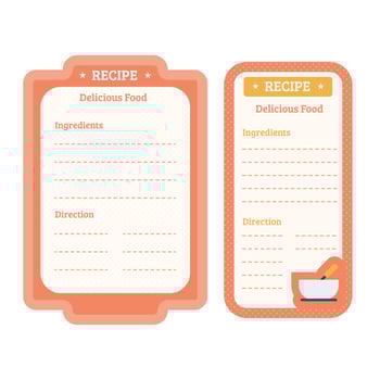 Recipe Cards vector