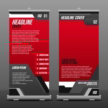 Vertical Flag Banner Template Vector
