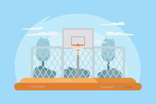 Basketball Court Vector