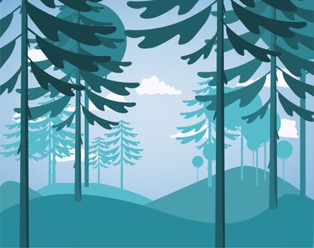 Flat Design Vector Landscape