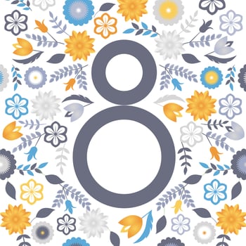 Women's Day Greeting Card Vector