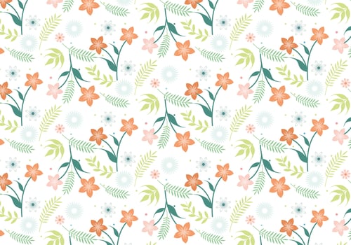 Flat Design Vector Spring Pattern Design