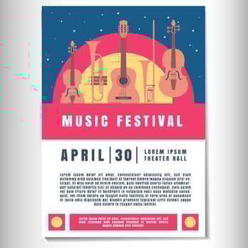 Music Poster Background Template vector
