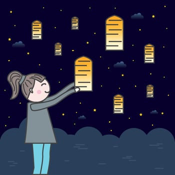 Sky Lantern Festival vector