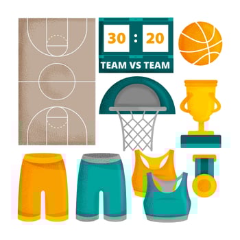 Vector Basketball Elements
