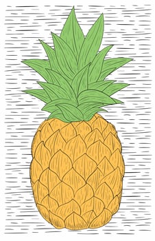 Vector Hand Drawn Pineapple Illustration