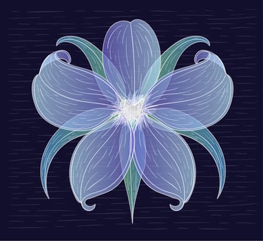 Vector Hand Drawn Flower Illustration