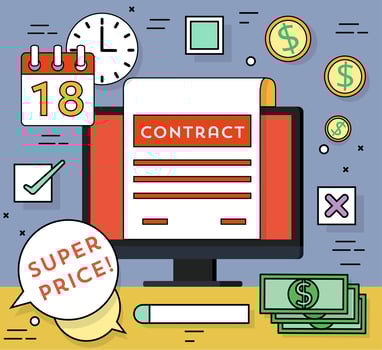 Flat Design Vector Office Elements Illustration