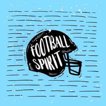 Hand-Drawn American Football Silhouette Vector