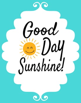 Typographic Sun Quote Poster For Kids Room vector