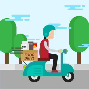 Food Drive Vector Illustration