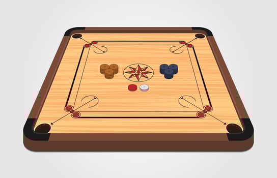 Carrom Board Illustration vector