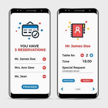Restaurant Reservation App vector