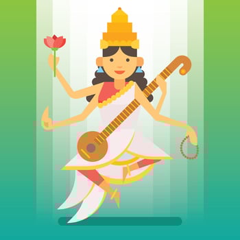 Saraswathi Illustration vector