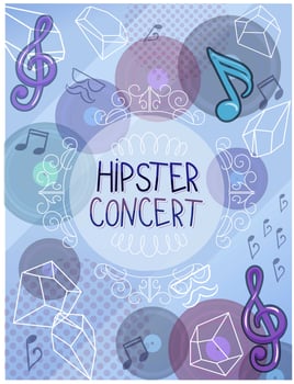 Hipster Concert Poster Vectors