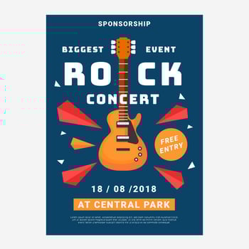 Concert Rock Poster Template vector
