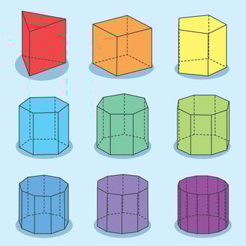 Geometric Prism On Blue Vector