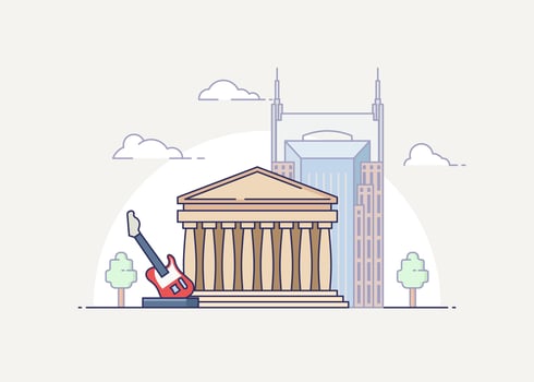 Nashville Landmark Illustration vector