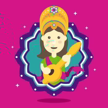 Saraswathi Illustration vector