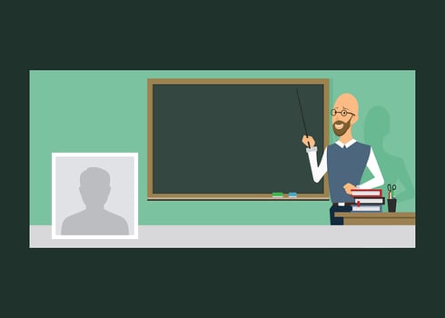 Teacher Facebook Cover Man Vector