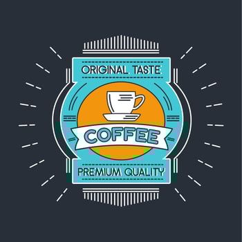 Coffee Badge Illustration vector