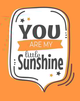 Sweet Little Sunshine Wall Art Poster vector