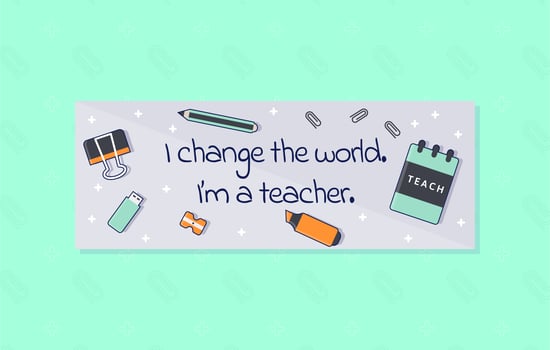 Unique Teacher Facebook Cover Vectors