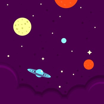 Ultra Violet Galactic Background Vector