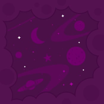 Ultra Violet Galactic Background Vector