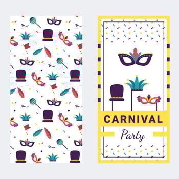 Mask Carnival Poster Vector
