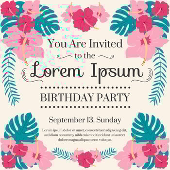 Birthday Party Invitation Vector
