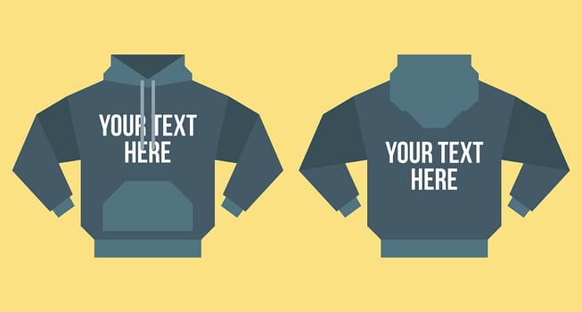 Blank Hooded Sweatshirt Template vector