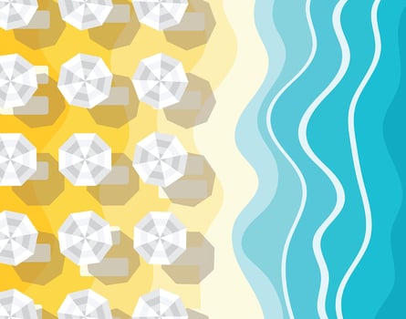 Aerial Beach View Illustration vector