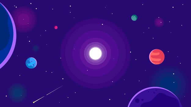 Ultra Violet Galactic Background Free Vector