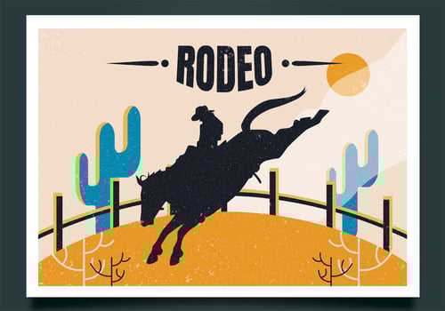 Rodeo Flyer Vector Design