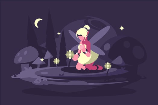 Magical Garden Illustration vector