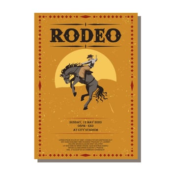 Rodeo Flyer Vector
