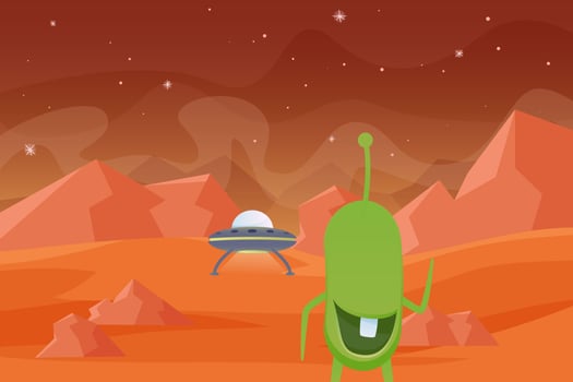 Unique Martian Landscape Vectors