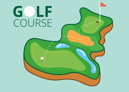 Golf Course Map vector