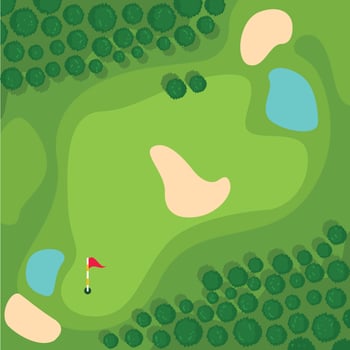 Overhead View Golf Course vector