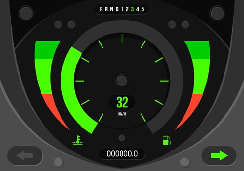 Simple Car Dashboard UI Free Vector