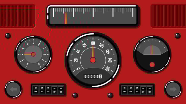 Old Car Dashboard UI Free Vector