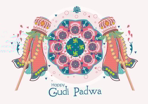 Gudi Padwa Illustration Vector