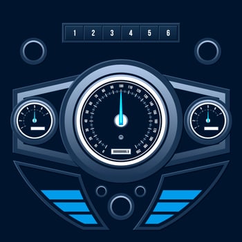 Modern Car Dashboard UI Vector