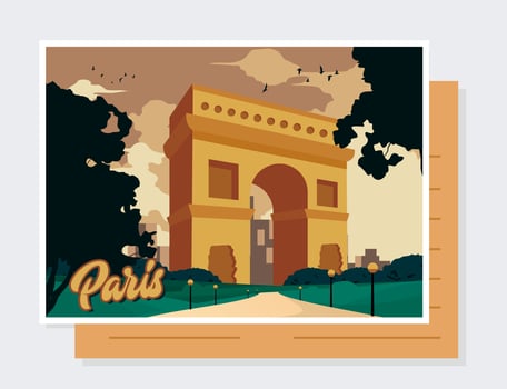 Paris Postcard Vector